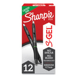 Sharpie® S-Gel™ S-Gel High-Performance Gel Pen, Retractable, Medium 0.7 mm, Green Ink, Black Barrel, Dozen (SAN2126216) 1 Dozen