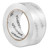 Universal® Deluxe General-Purpose Acrylic Box Sealing Tape, 3" Core, 1.88" x 109 yds, Clear, 12/Pack (UNV66100)