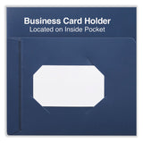 Universal® Two-Pocket Plastic Folders, 100-Sheet Capacity, 11 x 8.5, Navy Blue, 10/Pack (UNV20541)