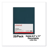 Universal® Laminated Two-Pocket Folder, Cardboard Paper, 100-Sheet Capacity, 11 x 8.5, Navy, 25/Box (UNV56418)