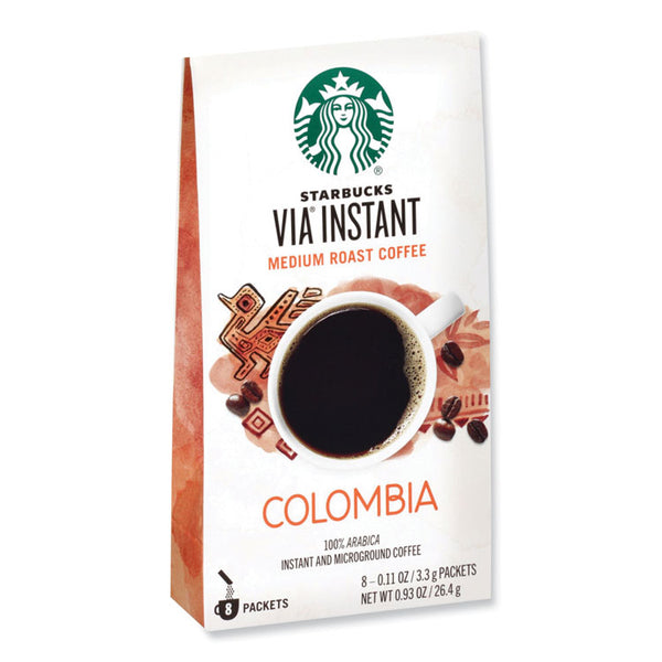 Starbucks® VIA Ready Brew Coffee, Colombia, 1.4 oz Packet, 8/Pack, 12 Packs/Carton (SBK12407839CT)