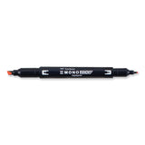 Tombow® Mono® Edge Highlighters, Red Ink, Chisel/Bullet Tip, Red Barrel, 10/Box (TOM56412) Box of 10