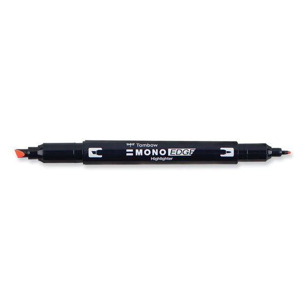 Tombow® Mono® Edge Highlighters, Red Ink, Chisel/Bullet Tip, Red Barrel, 10/Box (TOM56412) Box of 10