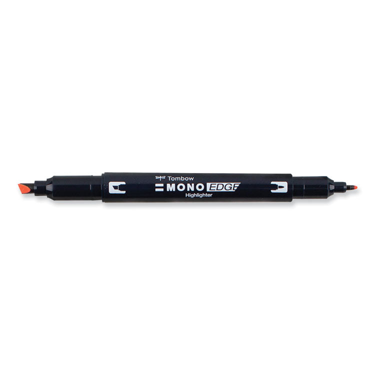 Tombow® Mono® Edge Highlighters, Red Ink, Chisel/Bullet Tip, Red Barrel, 10/Box (TOM56412) Box of 10