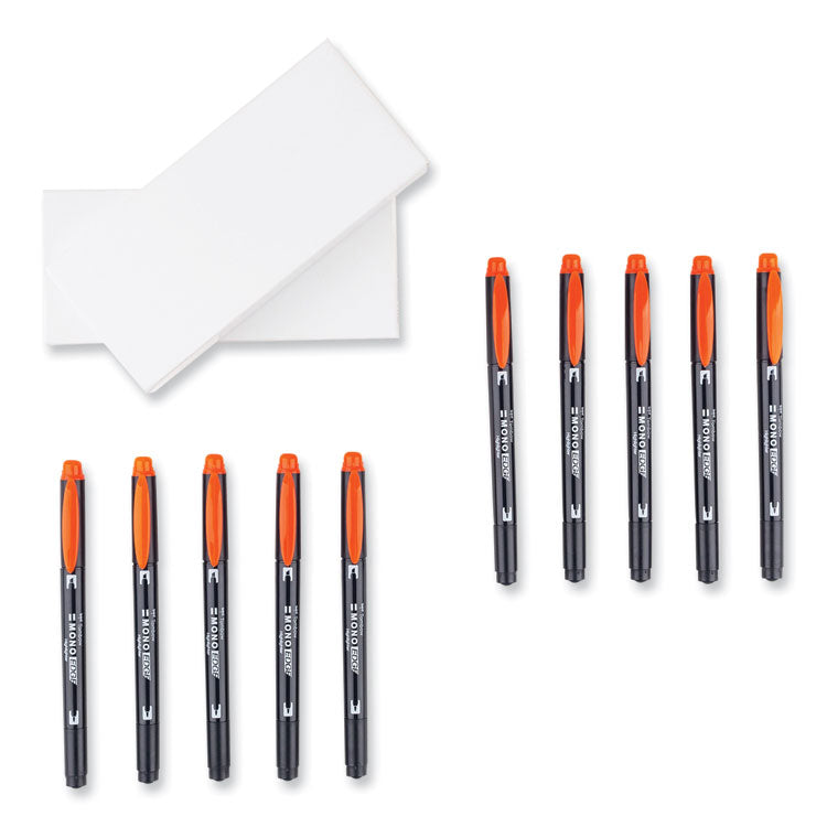 Tombow® Mono® Edge Highlighters, Red Ink, Chisel/Bullet Tip, Red Barrel, 10/Box (TOM56412) Box of 10
