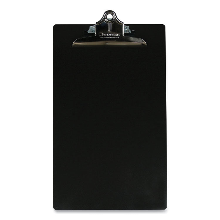 Saunders Aluminum Clipboard, 1" Clip Capacity, Holds 8.5 x 14 Sheets, Black (SAU23519) Each