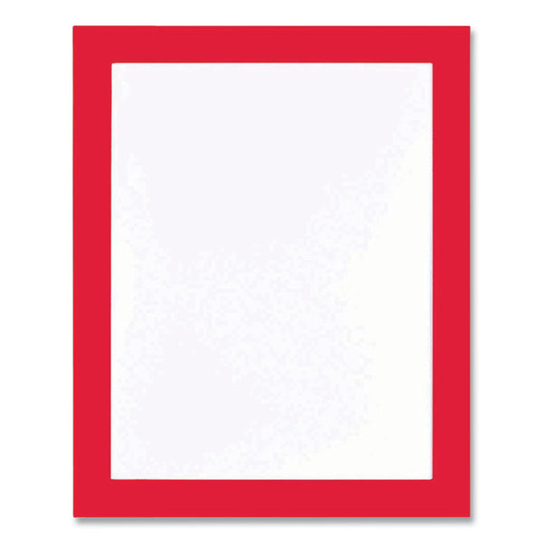 deflecto® Self Adhesive Sign Holders, 11 x 17 Insert, Clear with Red Border, 2/Pack (DEF68886R) Pack of 2