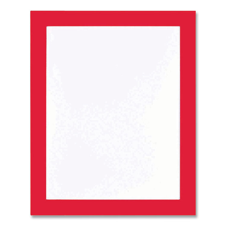 deflecto® Self Adhesive Sign Holders, 11 x 17 Insert, Clear with Red Border, 2/Pack (DEF68886R) Pack of 2