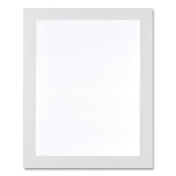 deflecto® Self Adhesive Sign Holders, 8.5 x 11 Insert, Clear with White Border, 2/Pack (DEF68776W) Pack of 2