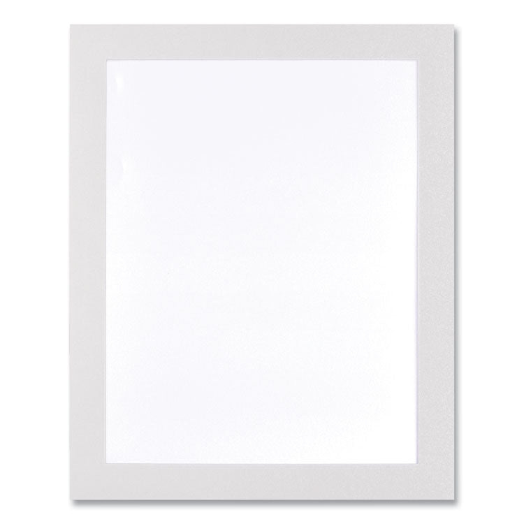 deflecto® Self Adhesive Sign Holders, 8.5 x 11 Insert, Clear with White Border, 2/Pack (DEF68776W) Pack of 2