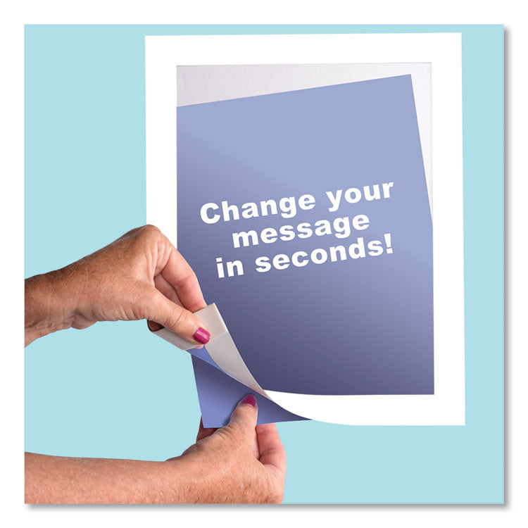 deflecto® Self Adhesive Sign Holders, 11 x 17, Clear with White Border, 2/Pack (DEF68886W) Pack of 2