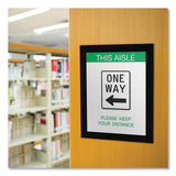 deflecto® Self Adhesive Sign Holders, 11 x 17 Insert, Clear with Black Border, 2/Pack (DEF68886B) Pack of 2