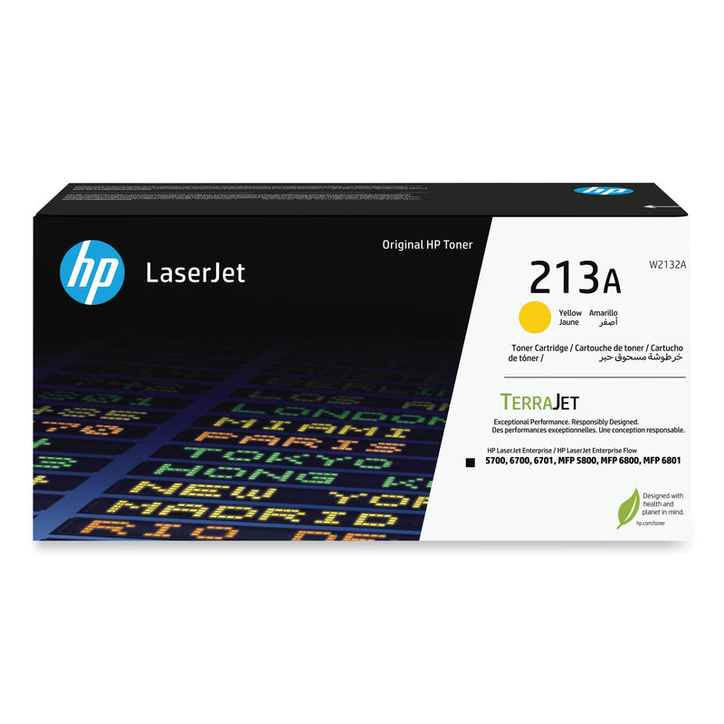 HP HP 213A (W2132A) Yellow Original LaserJet Toner Cartridge (HEWW2132A) Each