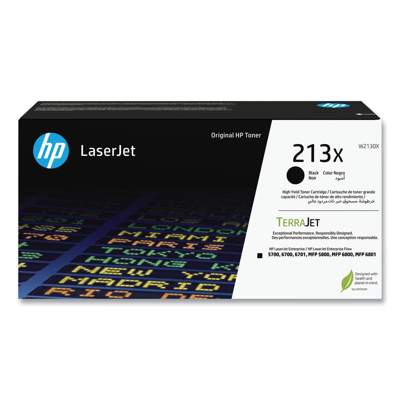 HP HP 213X (W2130X) High-Yield Black Original LaserJet Toner Cartridge (HEWW2130X) Each