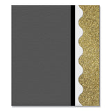 Carson-Dellosa Education Scalloped Borders, 2.25" x 3 ft, Gold Glitter, 13/Pack (CDP108319) Pack of 13