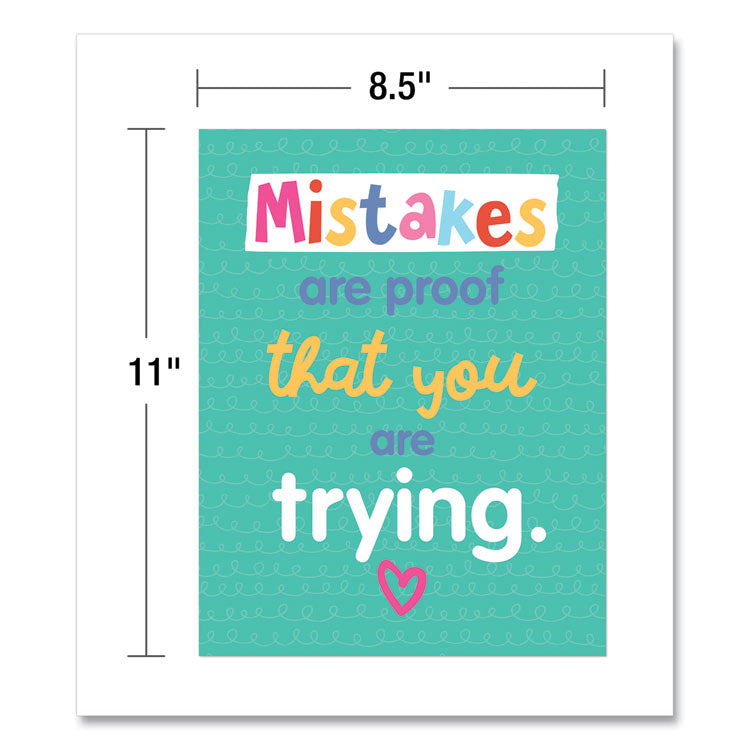 Carson-Dellosa Education Mini Posters, Growth Mindset Quotes, 8.5 x 11, 12/Set (CDP106009) Set of 12