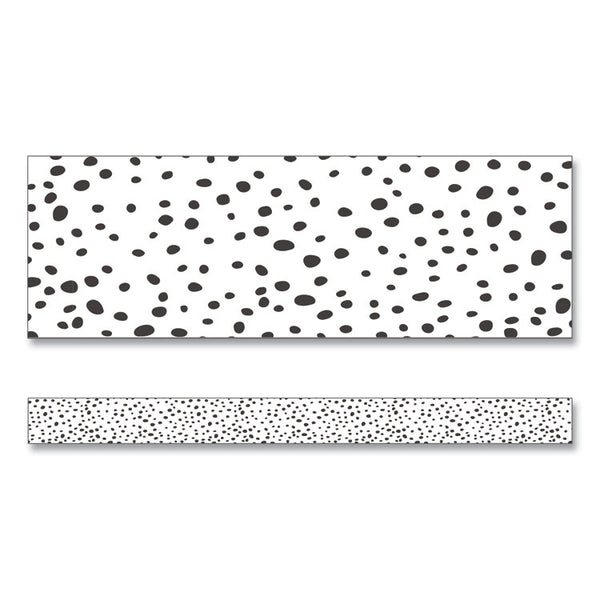 Carson-Dellosa Education Straight Borders, 3" x 3 ft, Black/White Dotted, 12/Pack (CDP108495) Pack of 12