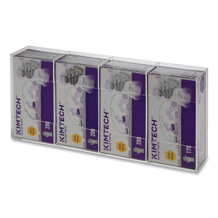 Kantek Quad Glove Dispenser, 10.5 x 4 x 21.25, Clear (KTKAH145) Each