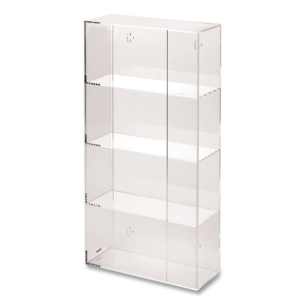 Kantek Quad Glove Dispenser, 10.5 x 4 x 21.25, Clear (KTKAH145) Each