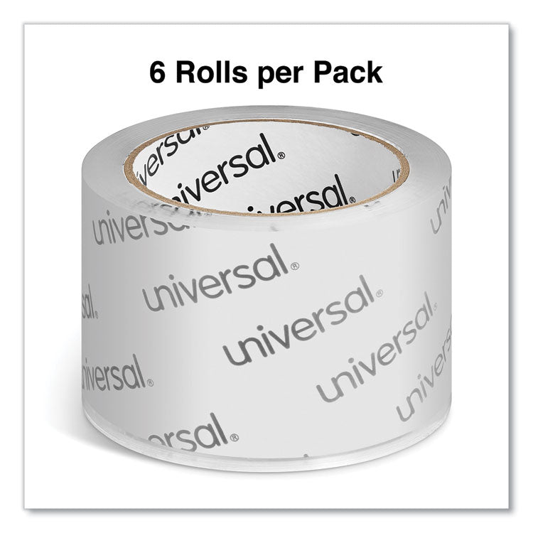 Universal® Extra-Wide Moving and Storage Packing Tape, 3" Core, 2.83" x 54.7 yd, Clear, 6/Pack (UNV83000)