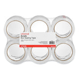 Universal® Moving and Storage Packing Tape, 3" Core, 1.88" x 54.6 yd, Clear, 6/Pack (UNV33102) Pack of 6