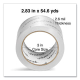 Universal® Extra-Wide Moving and Storage Packing Tape, 3" Core, 2.83" x 54.7 yd, Clear, 6/Pack (UNV83000)