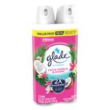 Glade® Air Freshener, Tropical Blossoms Scent, 8.3 oz, 2/Pack, 3 Packs/Carton (SJN346580) Case of 3