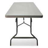 Iceberg IndestrucTable Commercial Folding Table, Rectangular, 96" x 30" x 29", Charcoal Top, Charcoal Base/Legs (ICE65537)