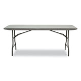 Iceberg IndestrucTable Commercial Folding Table, Rectangular, 72" x 30" x 29", Charcoal Top, Charcoal Base/Legs (ICE65527)