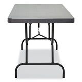 Iceberg IndestrucTable Commercial Folding Table, Rectangular, 60" x 30" x 29", Charcoal Top, Charcoal Base/Legs (ICE65517)