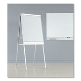 Iceberg Polarity Height Adjustable Dry Erase Flipchart Easel, 30 x 20-31 x 50-74 Easel, 30 x 38 Board, White Surface, Silver Frame (ICE30333) Each