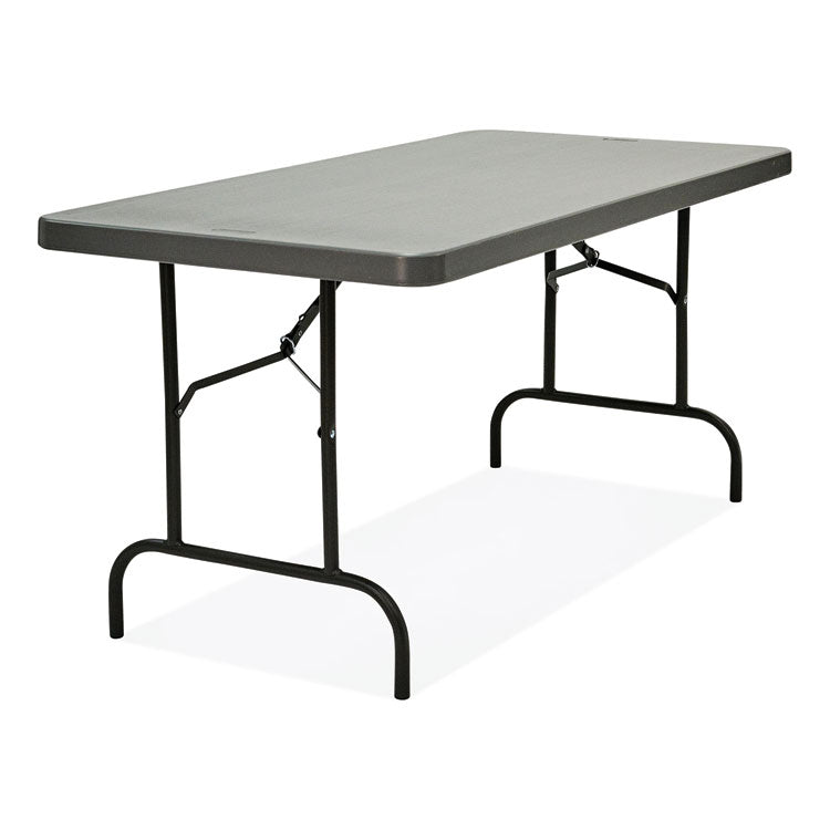 Iceberg IndestrucTable Commercial Folding Table, Rectangular, 60" x 30" x 29", Charcoal Top, Charcoal Base/Legs (ICE65517)