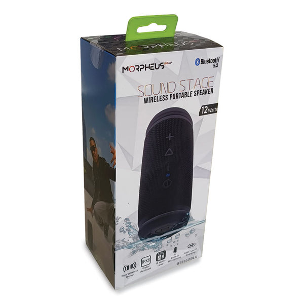 Morpheus 360® Sound Stage Bluetooth Portable Speaker, USB Type-C, Black (MHSBT5850BLK) Each