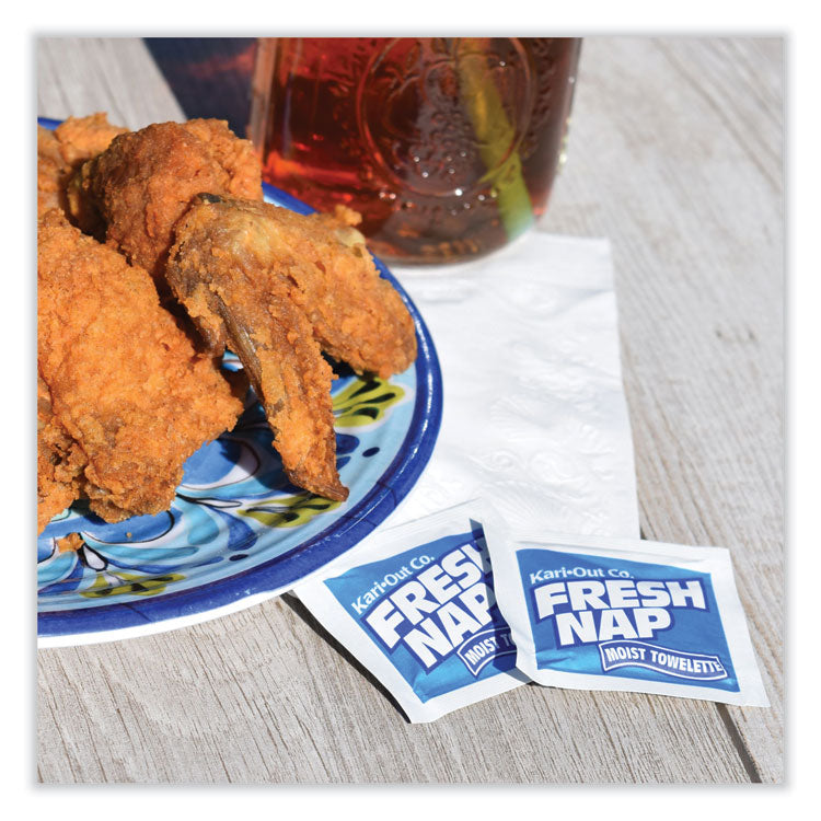 Kari-Out® Fresh Nap Moist Towelettes, Individually Wrapped, 7 x 5, Citrus Scent, 1,000/Carton (KOT6700305) Case of 1000