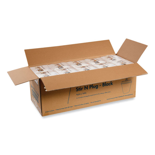 AmerCareRoyal® Beverage Plugs, Black, 200/Box, 10 Boxes/Carton (RPPSTRNPLUGBK)