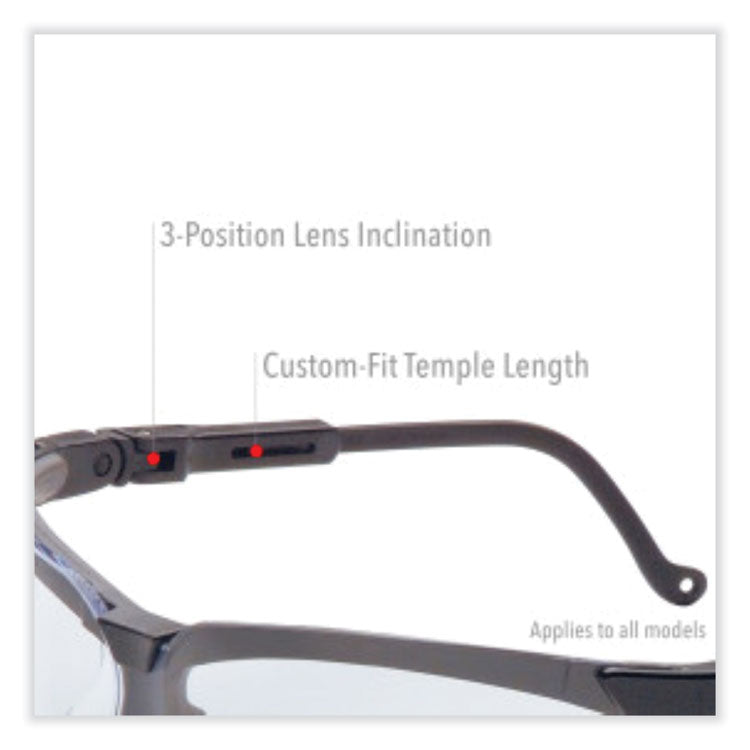 Honeywell Uvex™ Genesis Safety Eyewear, Black Nylon Frame, Clear Polycarbonate Lens (UVXS3200HS) Each