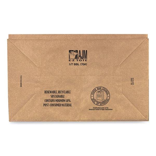 AJM Packaging Corporation Handle Bag, 12" x 7" x 14", Brown, 300/Bundle (BAGHB70NP3CLG)
