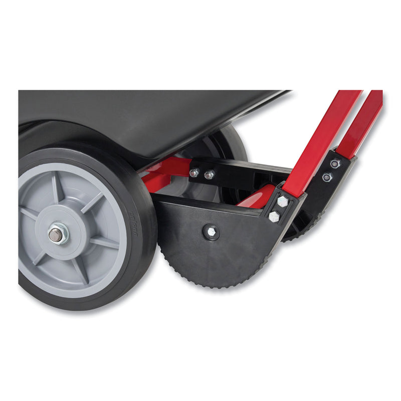 Rubbermaid Rotomolded Tilt Truck, Rectangular, Plastic, 1,400 lb Capacity, Black (RCP1306BLA) Each