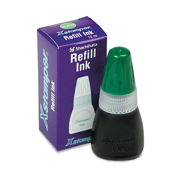 Xstamper® Refill Ink for Xstamper Stamps, 10 mL Bottle, Green (XST22114) Each