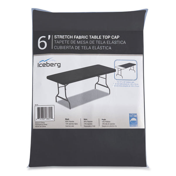 Iceberg iGear Fabric Table Top Cap Cover, Polyester, 30 x 72, Black (ICE16621) Each