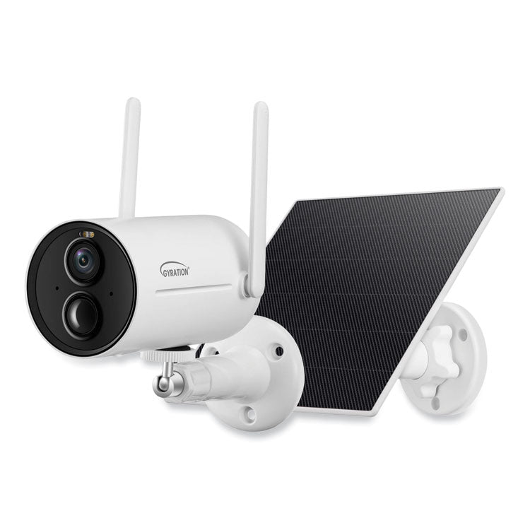 Gyration® Cyberview 3010 3MP Smart Wifi Bullet Camera with Solar Panel, 2304 x 1296 Pixels (ADECYBRVIEW3010) Each