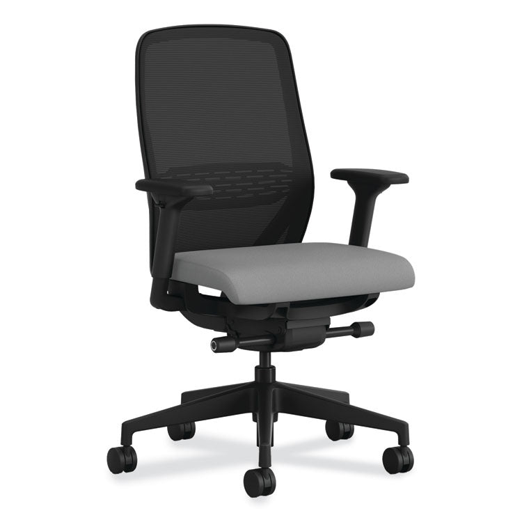 HON® Nucleus Series Recharge Task Chair, 16.63 to 21.13 Seat Height, Frost Seat, Black Back, Black Base (HONNR12SAMC22BT)