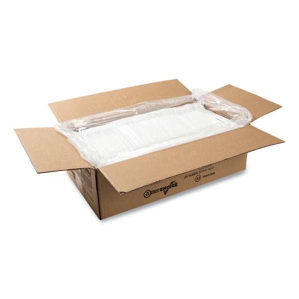 AmerCareRoyal® Polypropylene Cutlery, Soda Spoon, 7.87", White, 1,000/Carton (RPPP2303W)