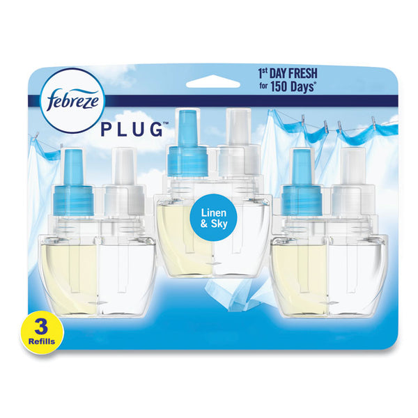 Febreze® PLUG Air Freshener Refills, Linen and Sky, 2.63 oz, 3/Pack, 3 Packs/Carton (PGC54344)