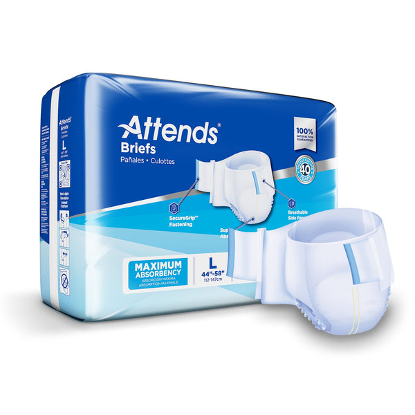 Attends® Unisex Incontinence Brief Large Disposable Heavy Absorbency (955305_BG) 24/BG