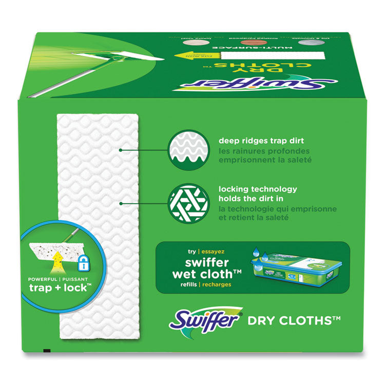 Swiffer® Dry Refill Cloths. 8 x 10.4, White, 32 Box, 4 Boxes/Carton (PGC83059)