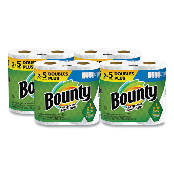 Bounty® Select-a-Size Kitchen Roll Paper Towels, 2-Ply, White, 6 x 11, 113 Sheets/Roll, 2 Double Plus Rolls/Pack, 4 Packs/Carton (PGC08362)