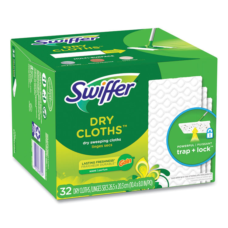 Swiffer® Dry Refill Cloths. 8 x 10.4, White, 32 Box, 4 Boxes/Carton (PGC83059)