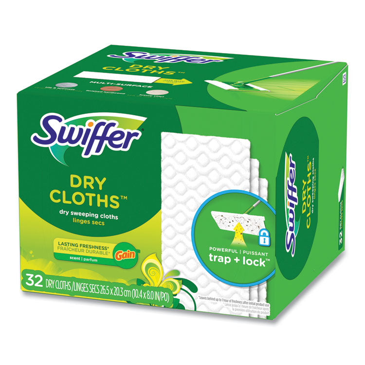 Swiffer® Dry Refill Cloths. 8 x 10.4, White, 32 Box, 4 Boxes/Carton (PGC83059)