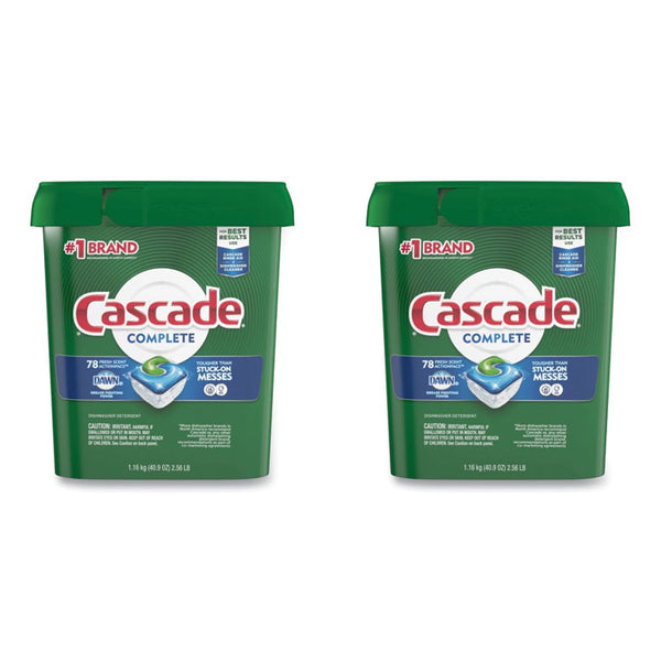 Cascade® ActionPacs, Fresh Scent, 40.9 oz Tub, 78/Tub, 2 Tubs/Carton (PGC99269)